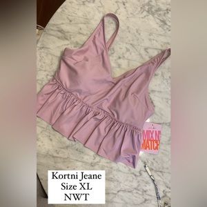 Peplum swim top kortni Jeane